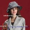 Gray 100% Polyester dressy Women Church Hats for wedding / special occasion