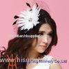 Summer Party / Wedding Black / White Leather Pretty fascinators With Black Net