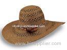 Women's Ribbon Braid Large Brim Hat