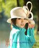 Fashion Plain Dyed Womens Church Hats With Big Bow For Special Occasion