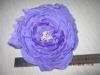 Purple Silk Flower Headpieces For Garden Decoration , Wedding Hair Accessories