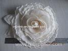 Hair Fascinators Craft White Silk flower Heads Headpiece Bridal For Thanksgiving Day