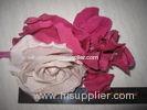 Red Silk Flower Bridal Headpieces With Plain Dyed , Bridesmaid Hair Accessories