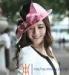 Fashionable Pink Royal Wool Fedora Hats with bowknot , customized