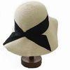 Stylish Straw Hat with Bowknot Decoration, Adjustable Sweatband, Accepts Similar Decoration