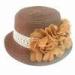 Women's Straw Hat with Shiffon Flower Decoration, Various Colors/Designs, Logo Can be Printed