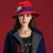 Royal Red Ladies Cloche Wool Fedora Hats With Wool Flower Trimming