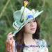 colorful flowers fascinator straw beach hat for Summer / Spring / Autumn