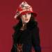Printed Fashion Ribbon Band Wool Fedora Hats for church / wedding