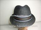 Summer Ladies / Women Straw Hats, Fedora Shape Paper Braid Hats With Ribbon Band for Party