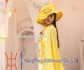 Yellow Wedding Organza Hat With Scarf / Two Layer Flying Organza Brim