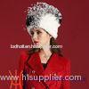 HandMade fashion soviet fur hat with feather , noble winter fur hat