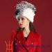 HandMade fashion soviet fur hat with feather , noble winter fur hat