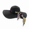 Large Brim Hat with Wide Silk Braids, Optional Colors, Fashionable Design and Eco-friendly Material