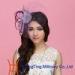 handmade Purple Leather / Net wedding hats and fascinators with veil