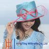 Natural summer Womens Straw Hat With Bowknot / Feather Fascinator