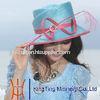 Natural summer Womens Straw Hat With Bowknot / Feather Fascinator