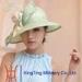 Green Fashion Ladies Sinamay Women Sinamy Hats For Party In Summer