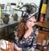 Womens Black Character Fascinators For Party Any Size Available With Feather Onside