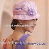 Purple Women Fashion Ladies Sinamay Sinamy Hats For Party in Summer