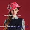 Fashion Normal day red Velvet Hats with flower / rhinestone Decoration