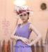 Breathable Fashionable Occassion Polyester Organza Hats With Flower Trimming For Female