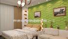 Deodorizing PVC TV Background Wallpaper Wood Texture Composite Wall Panels Green / Yellow