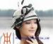 Black White Women Ladies Sinamay Hats with Beautiful Feather Trimmig