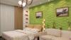 Removable Decorative Wall Panel 3D Wallpapers For Home Wall Decor Green / Yellow / White