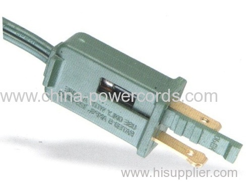 NEMA 1-15P power cords with fuse