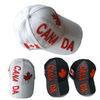 Canada White / Black 3d Embroidery Baseball Cap / Outdoor Custom Ball Cap