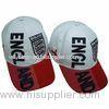 3D Embroidery Football Cap White / Red Outdoor Cap Headwear England Fans