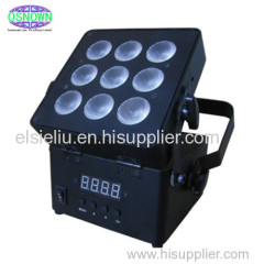 Battery Powered LED DJ Stage Light 9pcs High Brightness LEDs Par Light with DMX Wireless