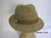 Fashion Women Straw Hats, Ladies' Woven Paper Hat with Ribbon Band and Buckle Belt