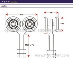 sliding gate door pulley