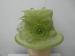 Breathable Green Sinamay Ladies Hat With Adjustable Sweatband , Coque Feathers Bow