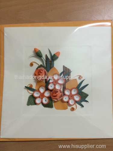 Flower quilling greeting card