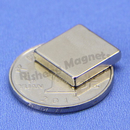 N40 Grade 15mm length X 15mm width X 3mm thickness Block Permanent Neodymium Magnets