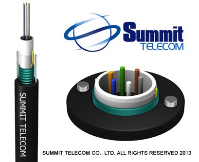 GYXTW Central Tube Outdoor Fiber Optical Cable with Parallel Steel Wire Strength