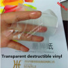 water proof anti-peel strong transparent UDV destructible material