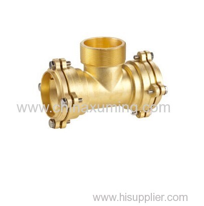 brass male tee compression fittings for pe pipes