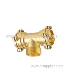 brass male tee compression fittings for pe pipes