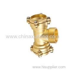 brass male tee compression fittings for pe pipes