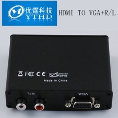 HDMI to VGA+R/L Audio Converter digital HDMI signal into analog VGA video and R/L audio signal