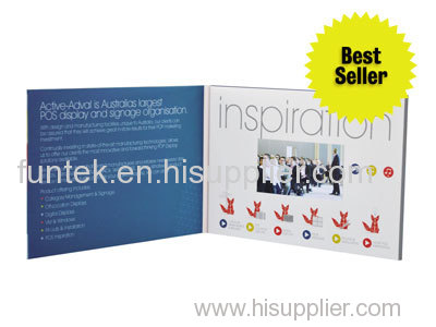 Custom Print 4.3 inch Video Greeting Card Brochure Booklet For Trade Shows