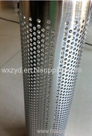 Perforated Metal Welded Tubes straight seam welding filter frame of Zhi Yi Da