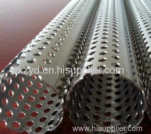 Perforated Metal Welded Tubes straight seam welding filter frame in Zhi Yi Da
