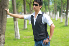 2014 slim fit single-breasted men suit vest with electric heating system heated clothing warm OUBOHK