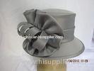 Beautiful Special Gray Ladies Church Hats With Drawstring Sweatband , Customized Size