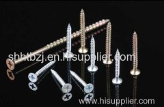 Chipboard Screws pozi drive flat head yellow zinc or zinc plated